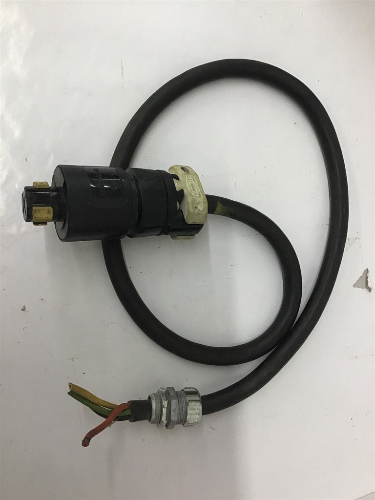 Hubbell 21415B 30A 600VAC Male Plug 3'-8" P-136-29-MSHA 12/4