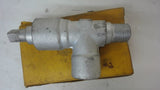 HENRY FORGED STEEL ANGLE SHUT OFF VALVE, CAT. NO. 986, 3/8" M.P.T X 3/8" F.P.T.