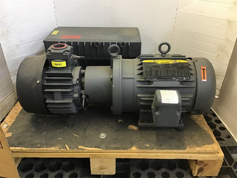Baldor SuperE Motor 06H411X204G1 W/Busch RA 0063 F506 11XG Vacuum Pump