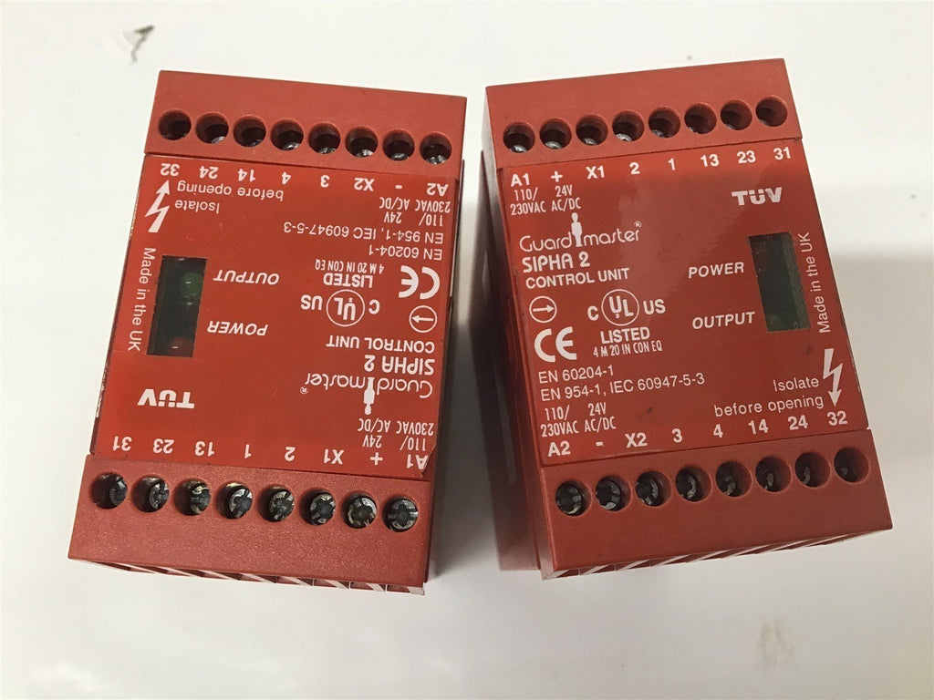 Allen-Bradley Guard Master Sipha 2 110/230 VAC 24 V Lot Of 2