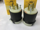 Hubbell HBL2431 Twist-Lock Plug 3 Pole 20 A 3 PH 4 Wire Grounding Lot Of 2