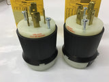 Hubbell HBL2431 Twist-Lock Plug 3 Pole 20 A 3 PH 4 Wire Grounding Lot Of 2