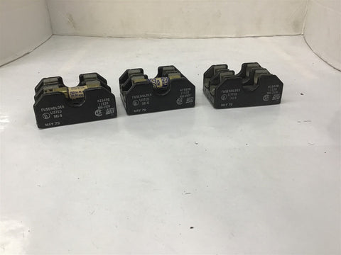 Bussmann H25030 Fuse Holder W/ Two Fuses Lot Of 3