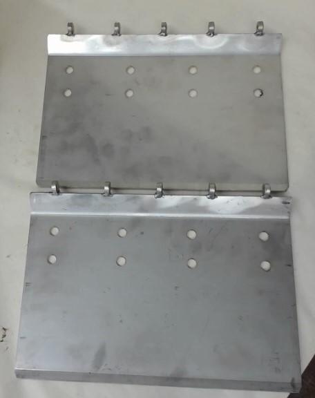 Lot Of 2 Table Flats Stainless Steel, 11-1/4" Long X 7-5/8" W, 1/8" Thick