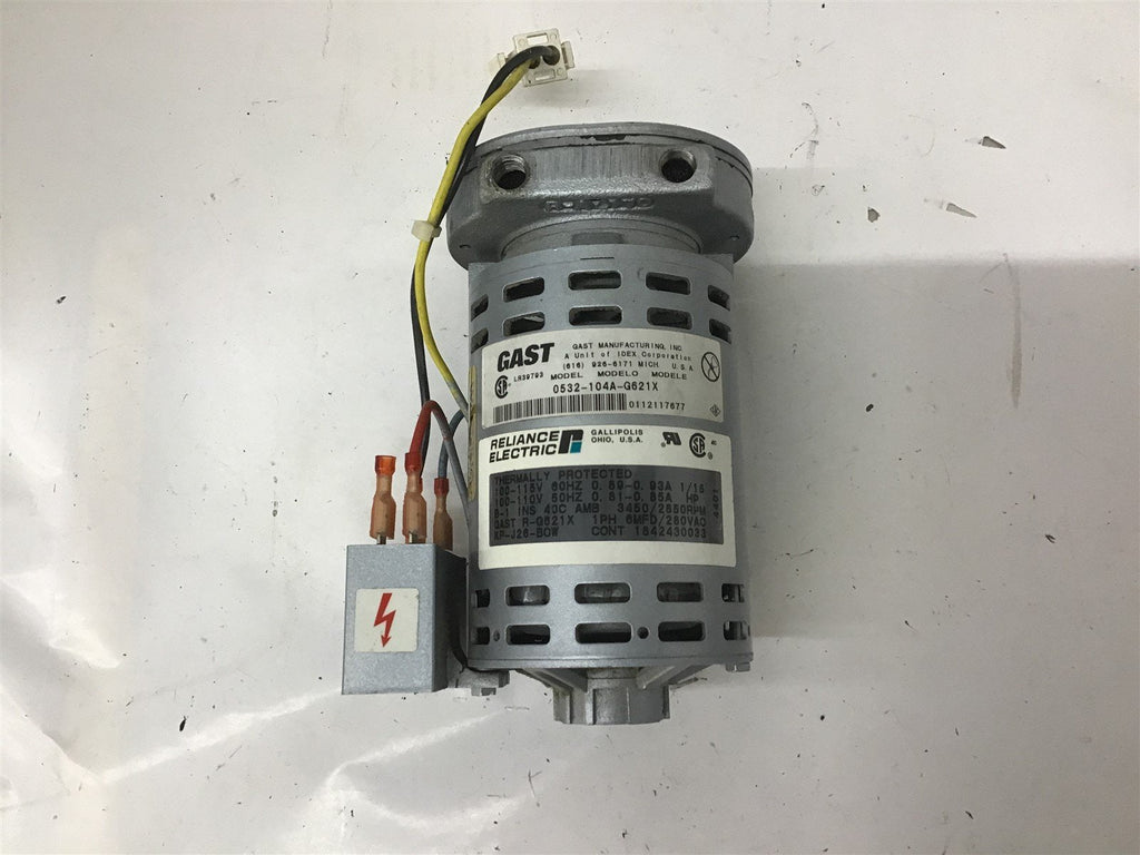 Gast 0532-104A-G621X Motor Mounted Rotary Vane Vacuum Pump 100-115V 1/15HP