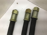 Weatherhead 3/8 Hydraulic Hose 2'-2" L Lot Of 3