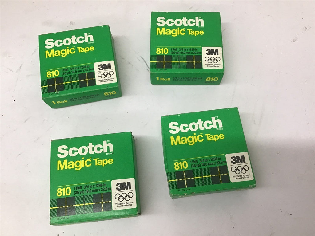 Scotch 810 Magic Tape 3/4" x 1296" Lot Of 4