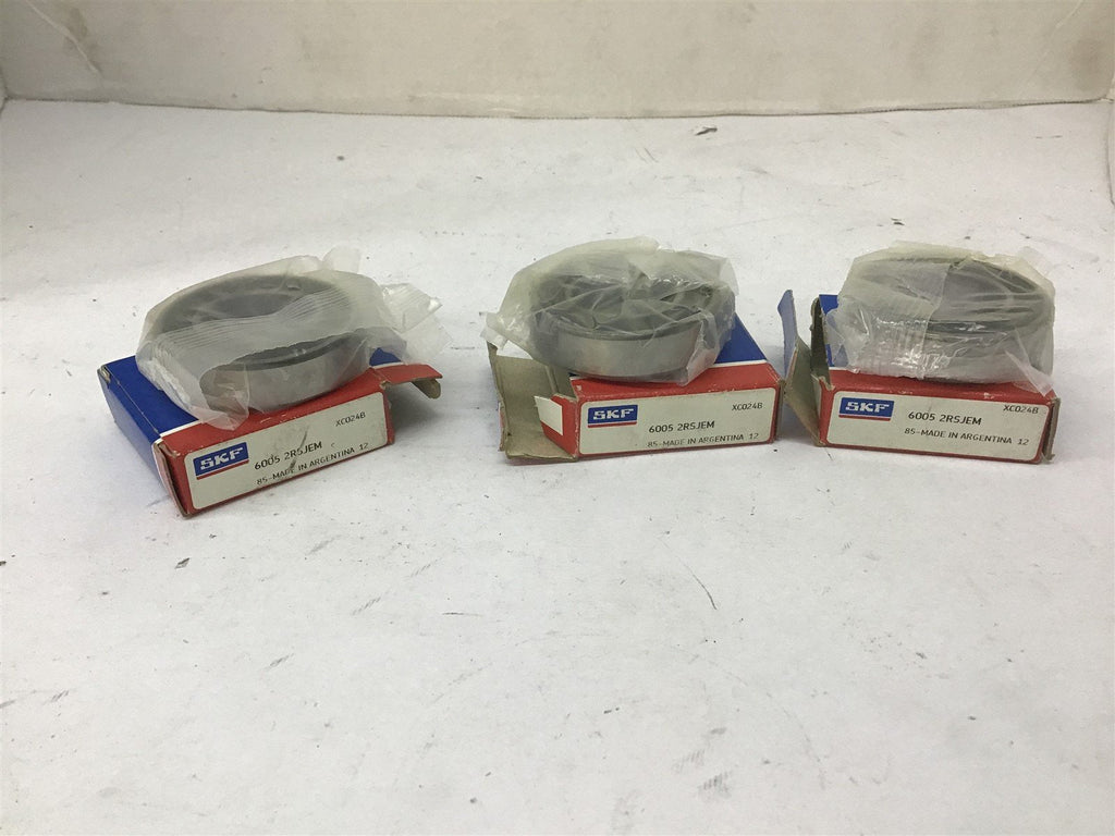 SKF 6005 2RSJEM Bearing Lot Of 3
