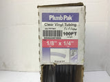 Plumpak PP7901 Clear Vinyl Tubing 1/8" ID 1/4" OD 65 PSI