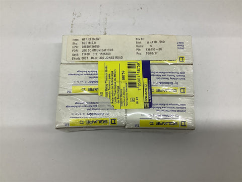 Square D B40.0 Overload Relay Thermal Unit Lot of 6