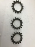 30036519 Sprocket 15 Teeth 41 mm Bore 7mm Wide Lot Of 3