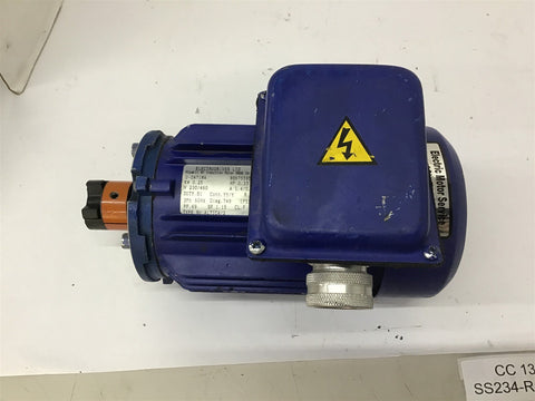 Electrodrives U-DA71MA 0.33 Hp AC Motor 230/460 Volts 1700 Rpm 4P