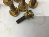 1/2" Brass Bolts Nuts And Washers Bolts Lot Of 12