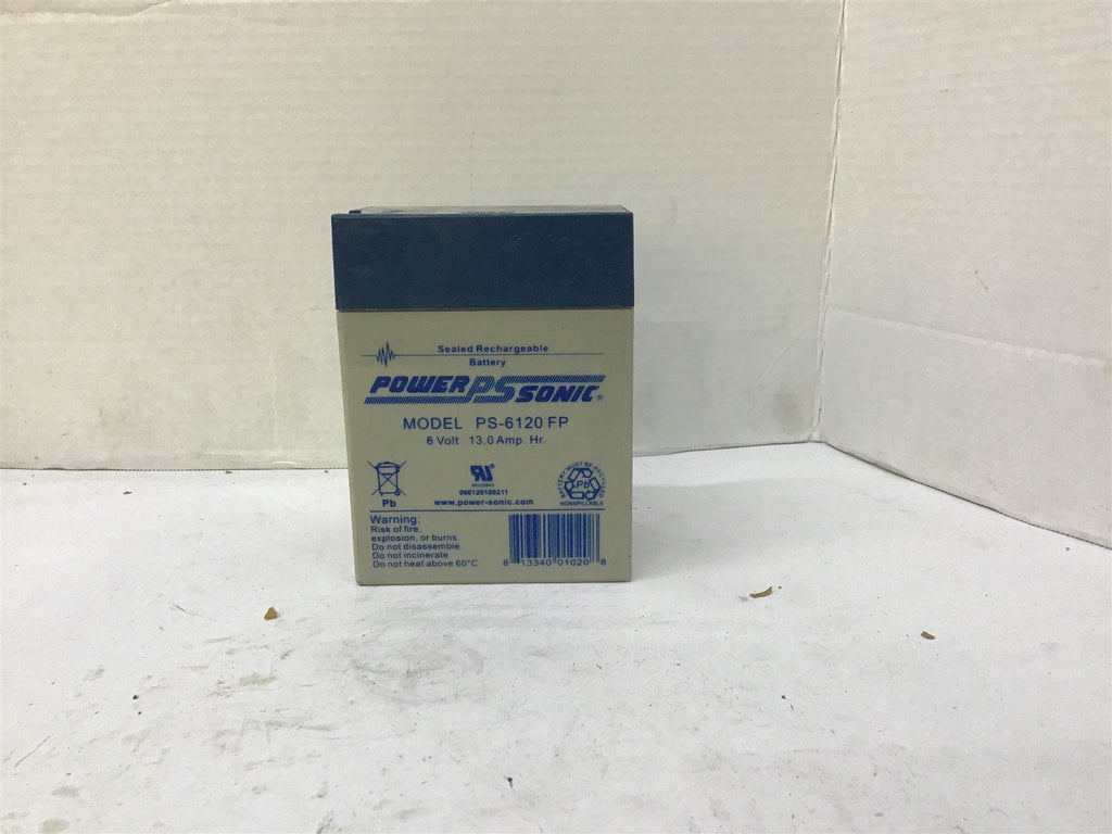 Power Sonic PS-6120 FP Sealed Rechargeable Battery 6 V 13 Amp