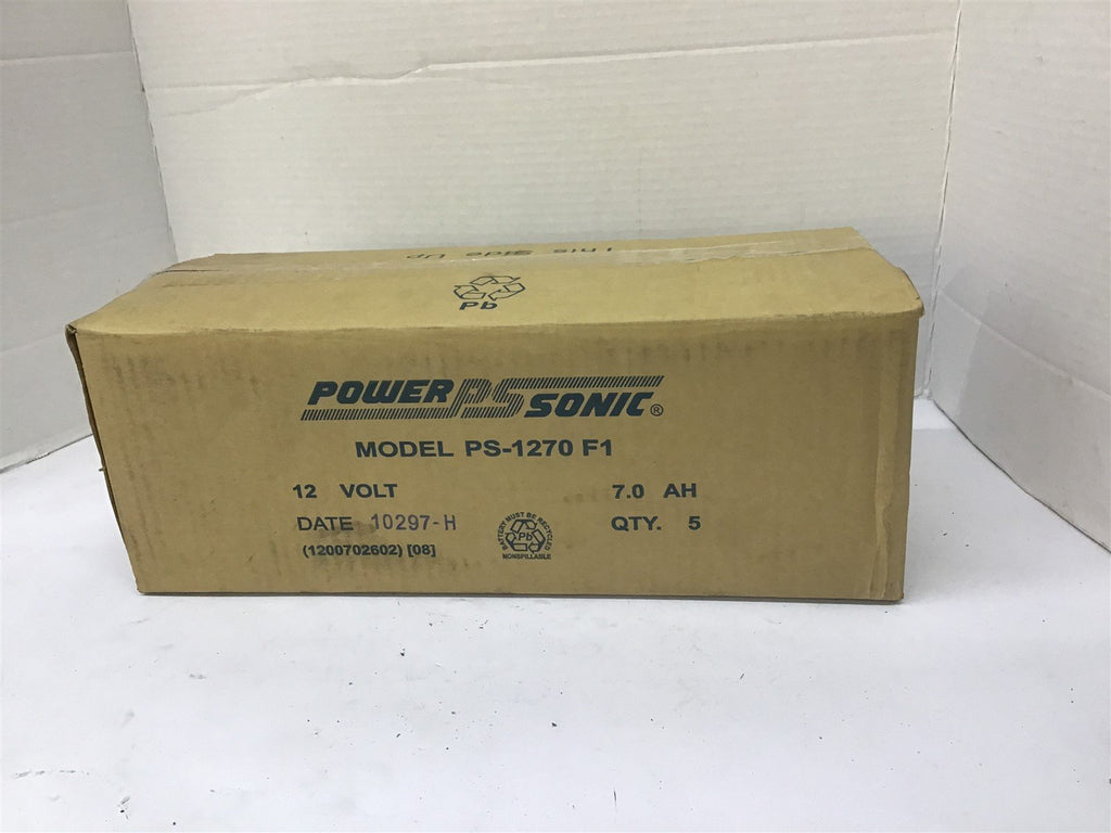 Power Sonic PS-1270-F1 12 V Non-Spillable Battery Lot Of 5
