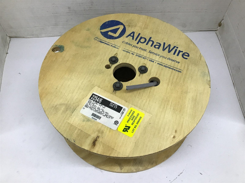 Alpha Wire 2254/6 22 AWG 100' Slate