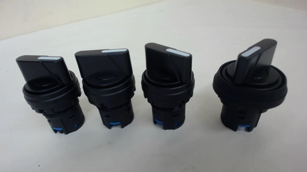 Lot Of 4 22Mm Manual Switches, 3 Each 3-Position, 1 Each 2-Position