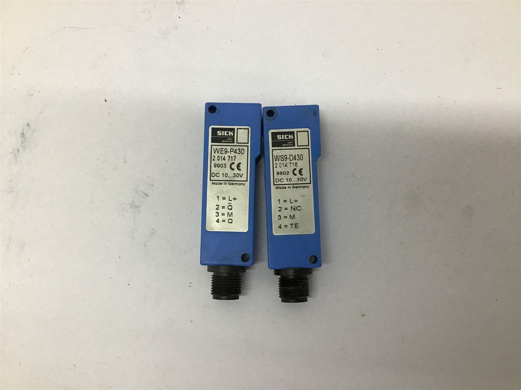 SICK WE9 P430 W/ WS9 D430 Photoelectric Sensor