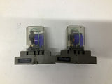 Cutler Hammer D5PA1 Ser. A2 Terminal Relay Socket W/ D5PR3A Ser. A1 Lot Of 2