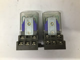 Cutler Hammer D5PA1 Ser. A2 Terminal Relay Socket W/ D5PR3A Ser. A1 Lot Of 2