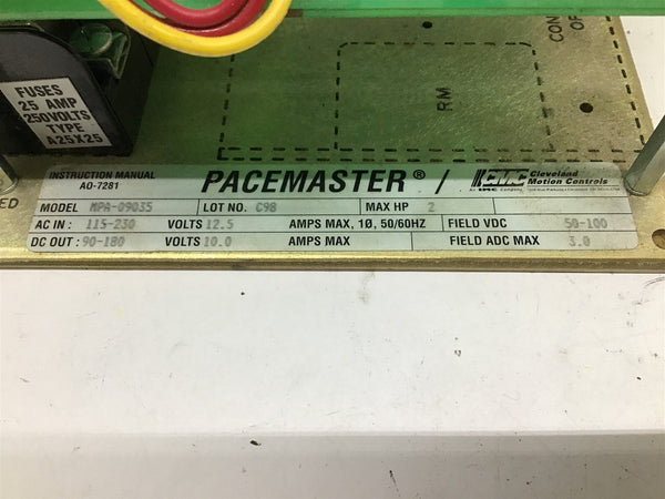 Cleveland Motion Controls MPA-09035 PaceMaster Circuit Board – BME ...