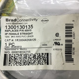 Brad Connectivity 1R3004A20A120 3P Female Straight 12" 16 AWG