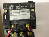 Square D Class 8536 Type SA0-12 AC Magnetic Starter NEMA Size 00 3 Ph 3 P 2HP