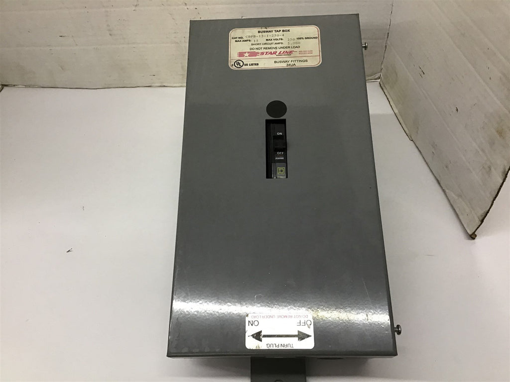 Star Line CBPB-15-1-250-4 Busway Tap Box 15AMPS 250V