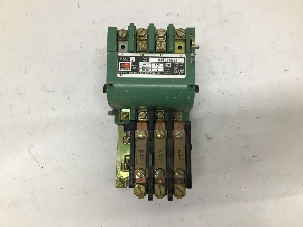 Furnas 14CF32AA81 Starter Size 0 3 PH 20 Amp