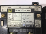 Square D 8736 SA016 S Reversing Motor Starter NEMA Size 00 2 HP 460/575 VAC