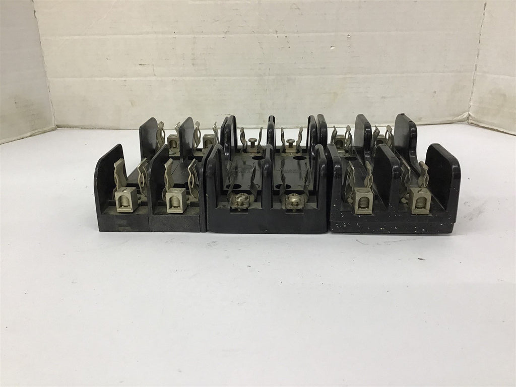 2 Pole 60 Amp 600 Volts Fuse Holder Assorted Lot Of 3