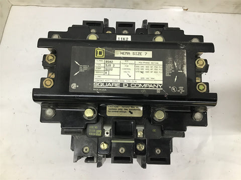 Square D Class 8502 Type SJO 2 Form SX22 Ser. A Starter NEMA Size 7