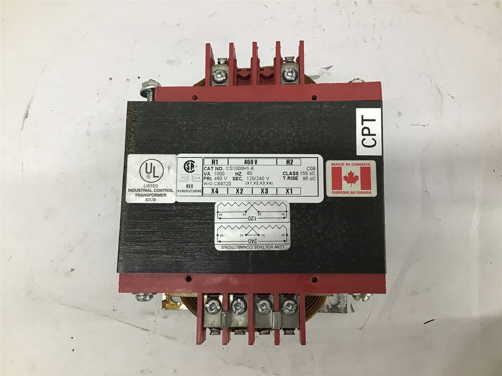 REX Manufacturing CS1000H1-K Transformer 460 V 60 Hz