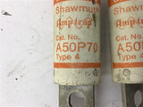 Ferraz Shawmutt A50P70 Fuse Lot Of 2