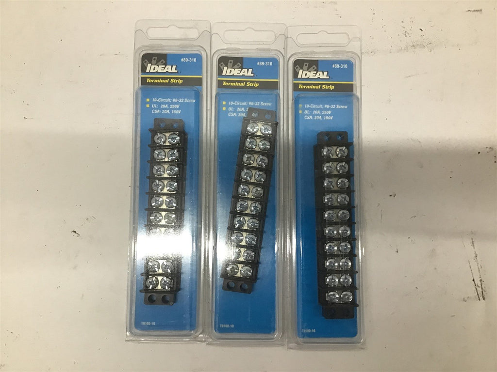 Ideal 89-310 Terminal Strip Lot Of 3