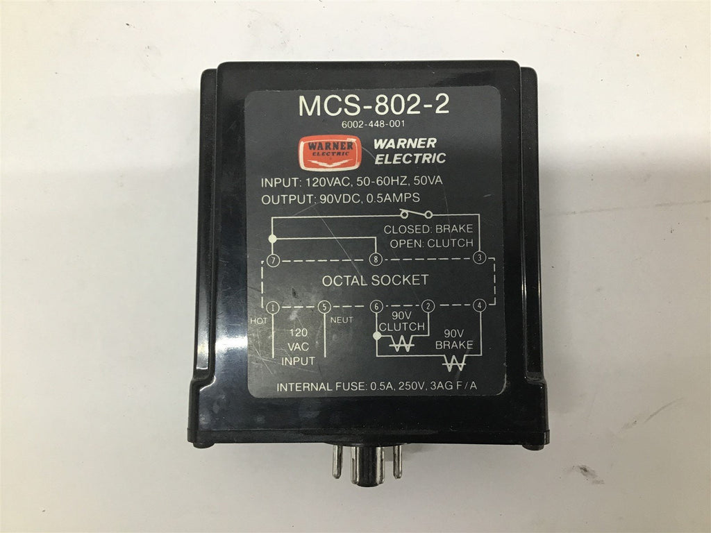 Warner Electric MCS-802-2 Power Supply