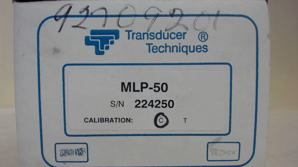Transducer Techniques Mlp-50 Load Cell, Capacity 50 Lbs