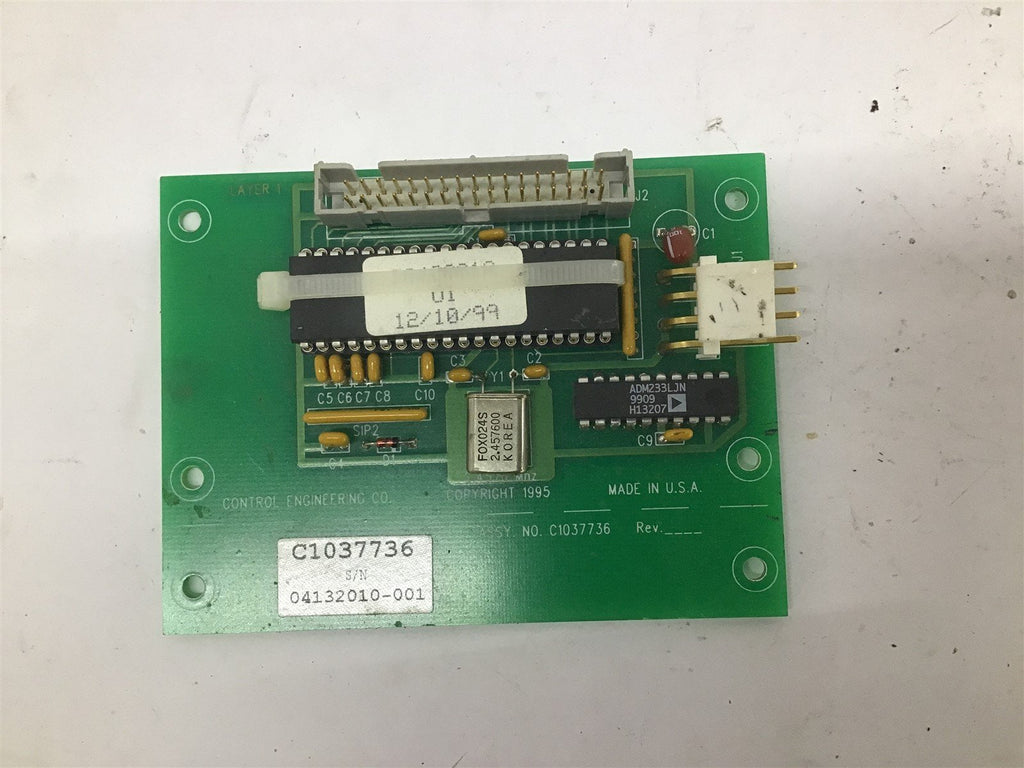Control Engineering Co. C1037736 Electrical Board