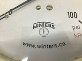 Winters Water Pressure Gauge 0-100 PSI 0-650 kPa