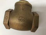 Matco 200 WOG Brass Check Valve 2"