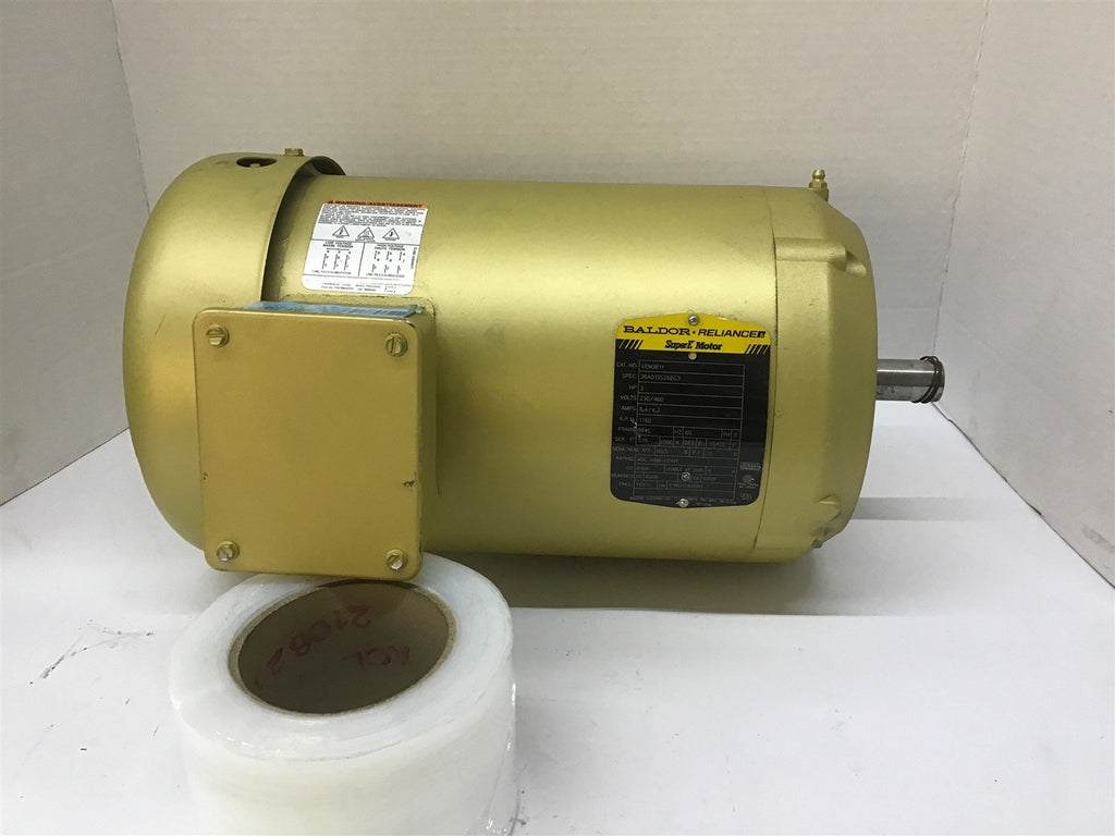 Baldor Reliance VEM3611 AC Motor 3HP 230/460V 1760RPM 4P 184C 3PH 60Hz TEFC