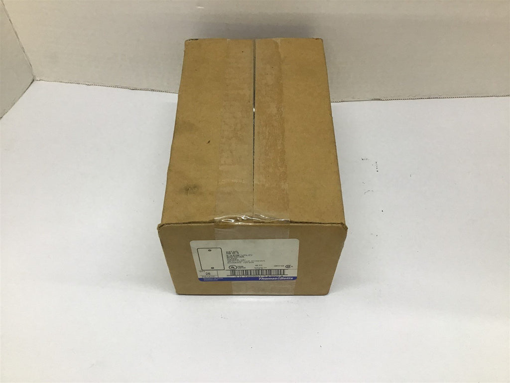 Thomas and Betts 58 C 1 Box Cover 4" by 2 1/8" Utility Qty. 25