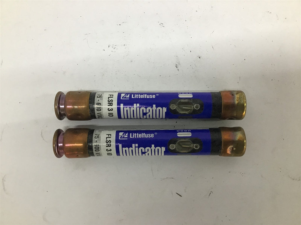 LittelFuse Indicator FLSR 3 ID Fuse 75-600 VAC Lot Of 2