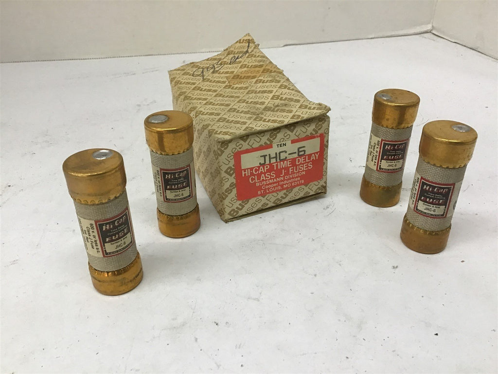 Bussman JHC-6 Hi-Cap Time Delay Class J Fuse 600 V Lot of 4