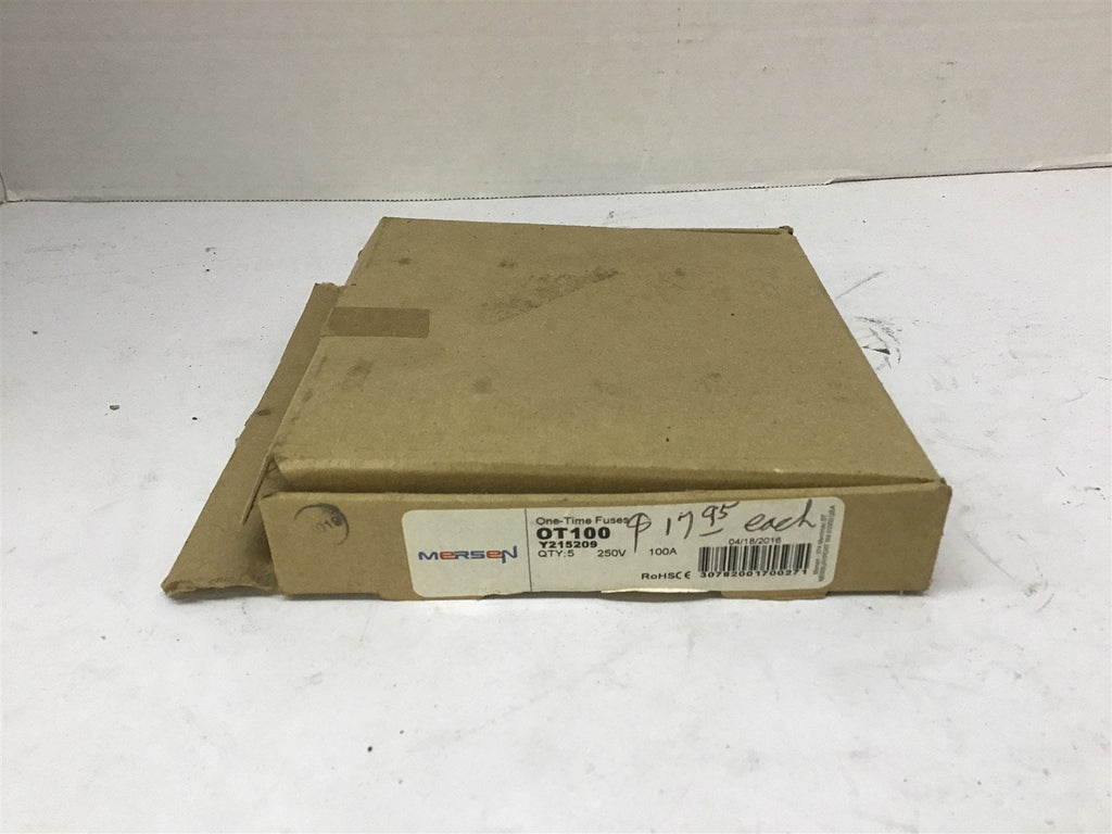Mersen OT100 One-Time Fuse 250 V 100 A Lot Of 5