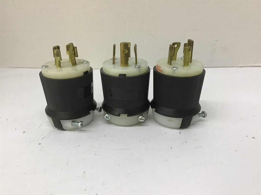 Hubbell HBL2731 Twist-Lock Plug 30 A 480 VAC Lot Of 3