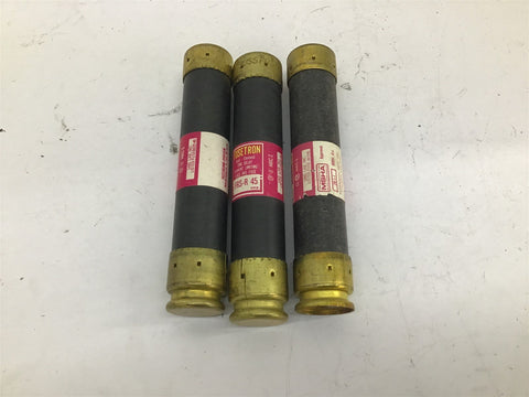 Fusetron FRS-R 45 Dual Element Time Delay Lot Of 3