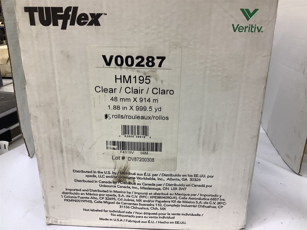 Tufflex V00287 HM195 Clear 5-Rolls 48 mm X 914 M