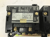 Square D Class 8702 Type SC0 8 NEMA Size 1 Starter 3 PH 380/460/575 VAC 10 HP