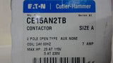 EATON / CUTLER-HAMMER CE15AN2TB CONTACTOR / STARTER, SIZE A, 7 AMP 600 V